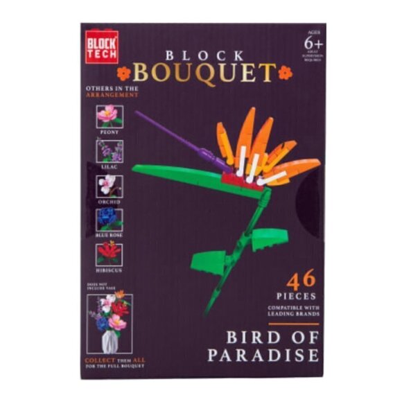 Block Tech Flower Bird of Paradise NWT Botanical Faux Plant Puzzle Mother’s Day - Picture 7 of 7